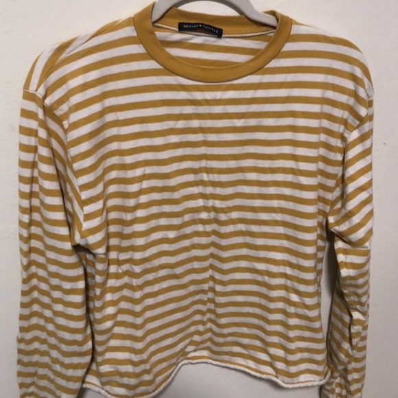 Brandy Melville Yellow Stripe T - Picture 2 of 4